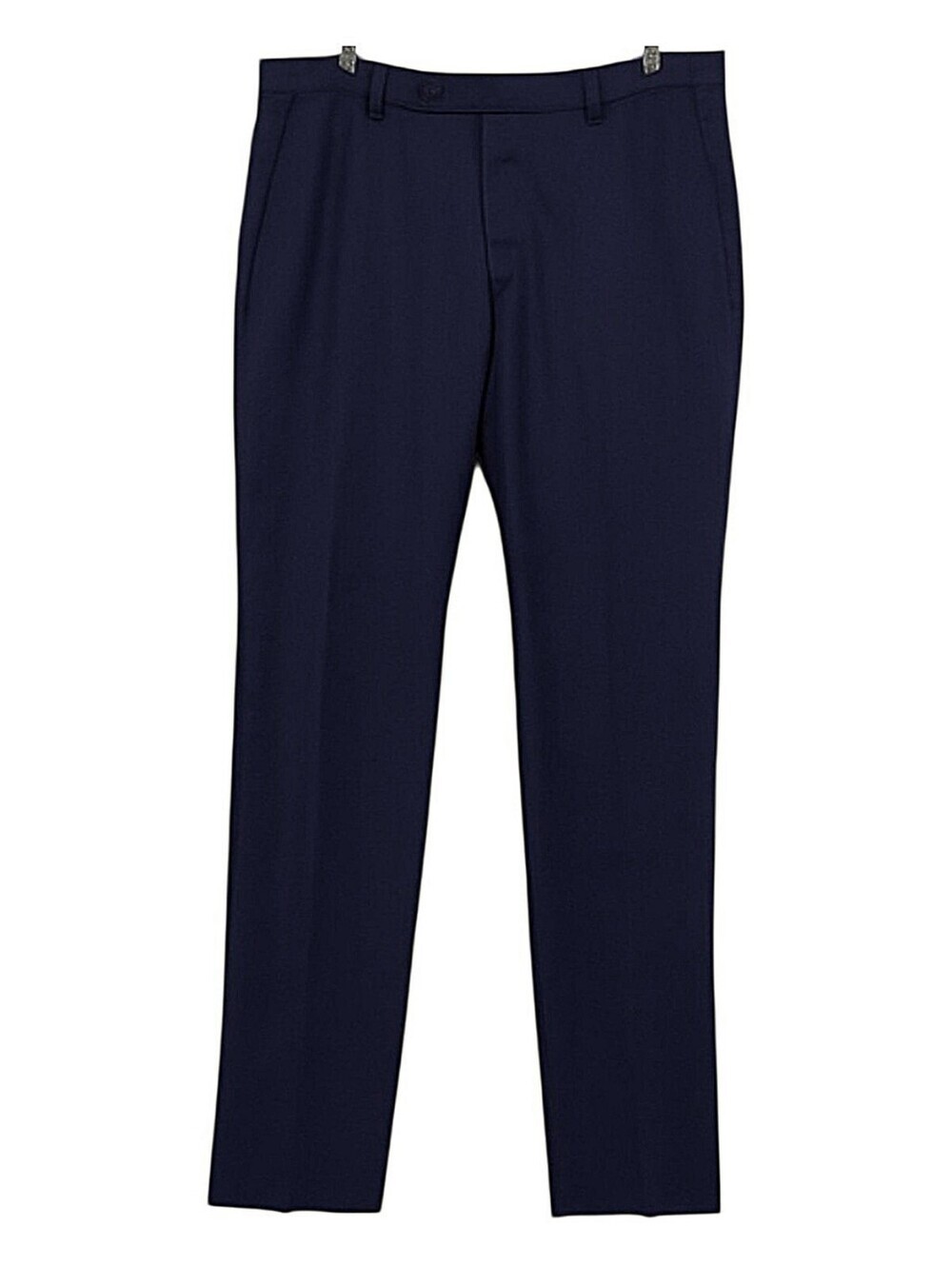 Monte Rosso Wool Dress Pants Mens 36 Navy Italy Slim Tailored Luxury